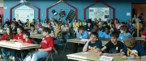 Students at a Middle School Science Bowl event