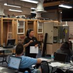 Tei Kucharski teaching a continuing education training class on weatherization, photo