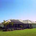 Zero Energy Home, or ZEH, in Lakeland Florida photo with pv and solar water heating on the roof