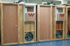 Test modules used for weatherization and blower door instruction