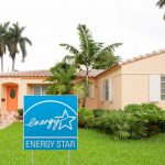 ENERGY STAR rated Florida home with sign in the front lawn