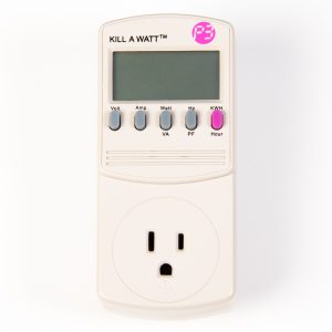 Kill-A-Watt meter on white