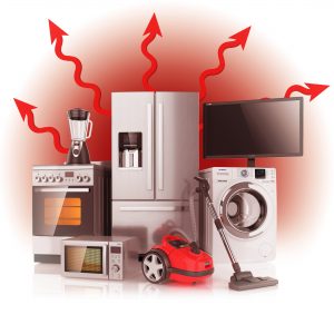 Appliances giving off heat