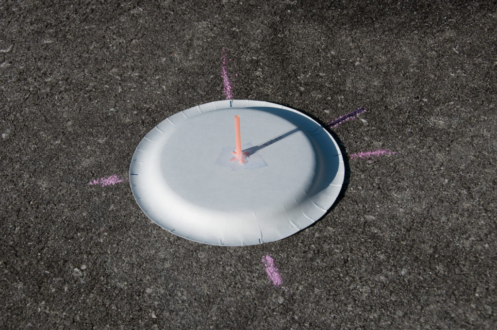Paper plate sundial