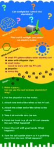 instructions for solar electricity activity