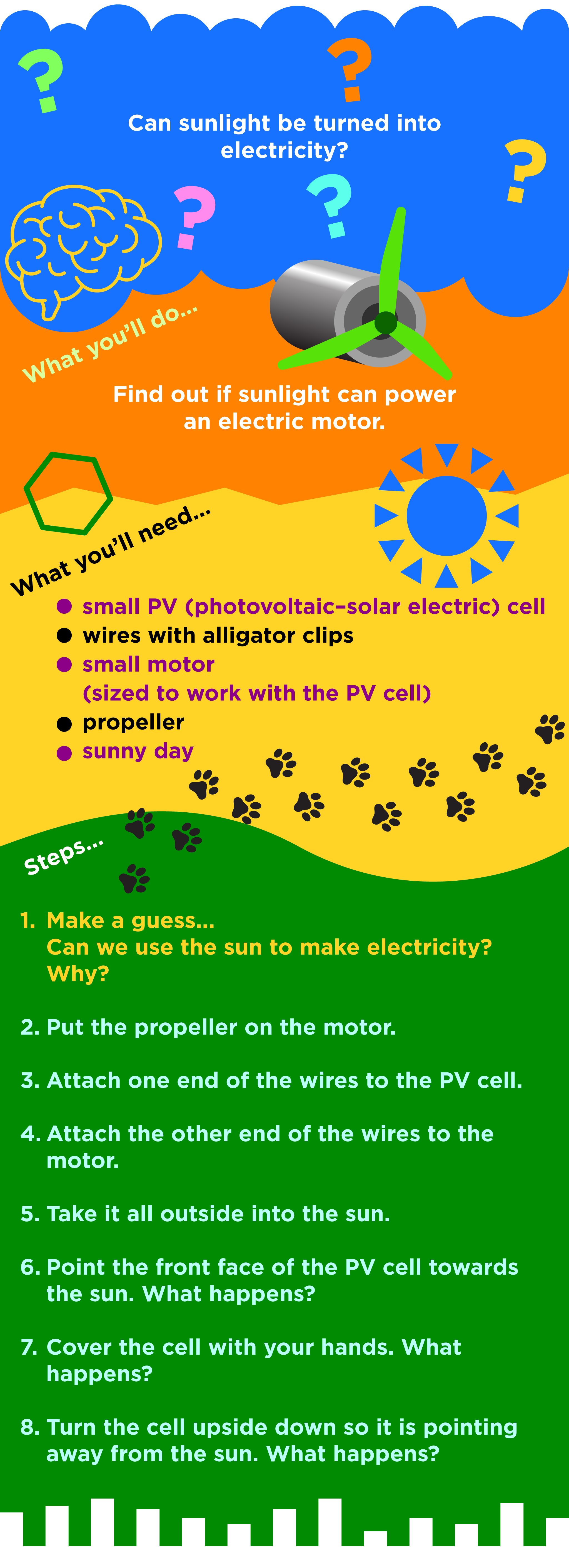 instructions for solar electricity activity