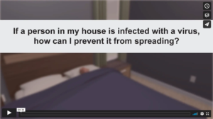 If a person in my house is infected with a virus, how can I prevent it from spreading? video screen capture